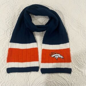 🏈 NFL Denver Broncos Scarf🧣Little Earth Navy Orange Waffle Knit 🧶